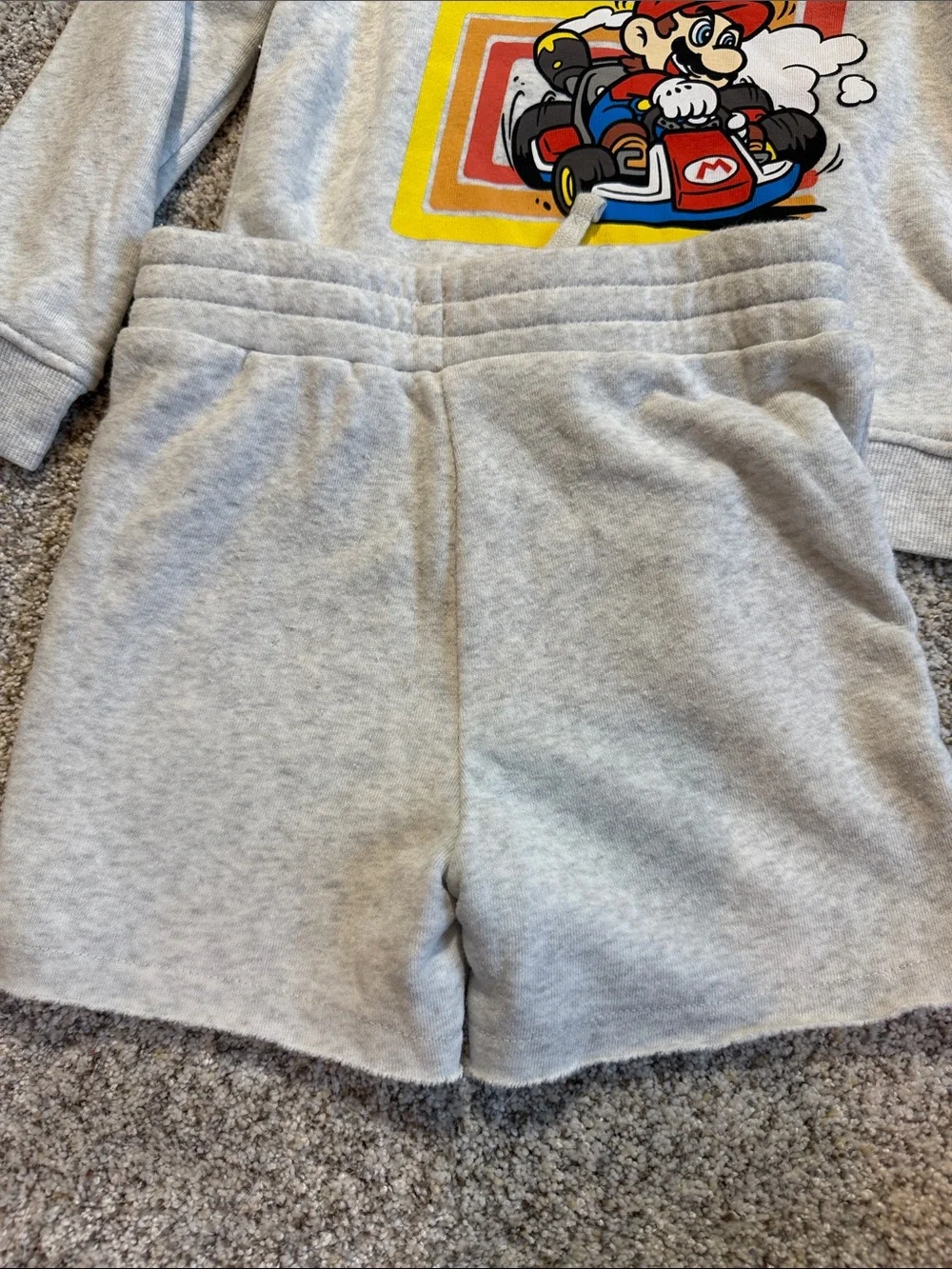 Nintendo Light Gray Mario Kart Fleece Sweat Set - 5T